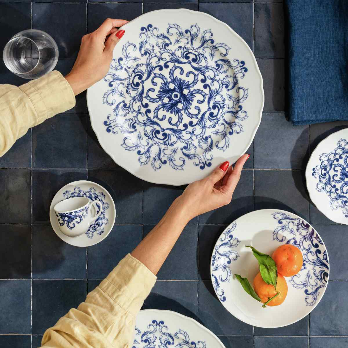 ROSENTHAL TRUE BLUE TEA SET 9 PIECES