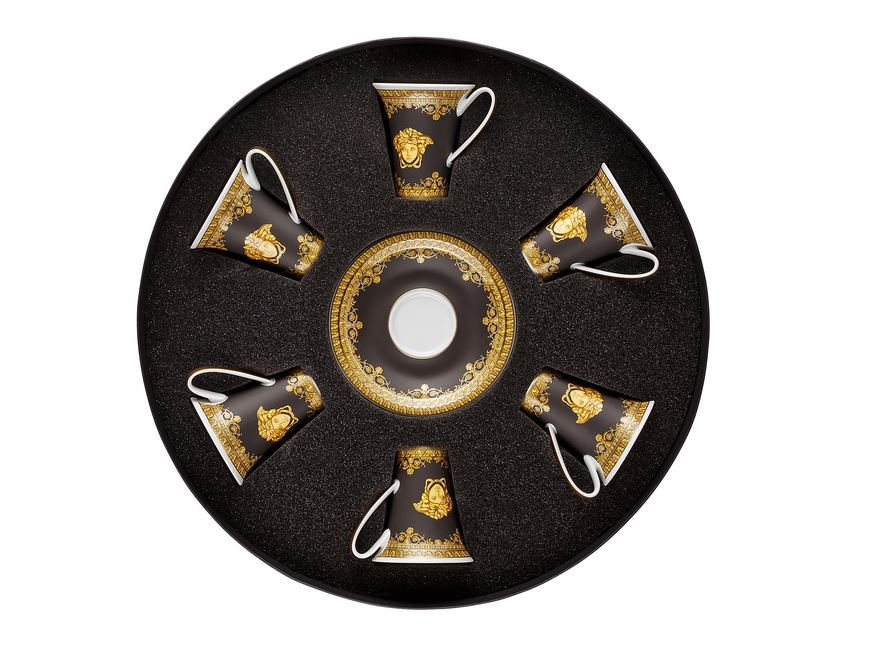 VERSACE I LOVE BAROQUE COFFEE 6 CUPS+SAUCERS 19325-403651-29254