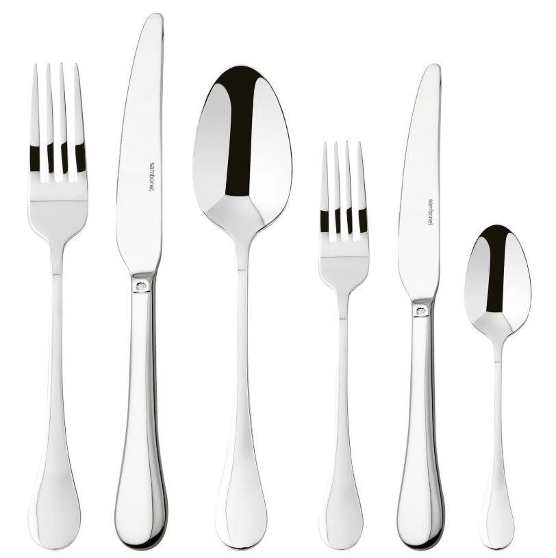 SAMBONET BLOOM SET POSATE 36 PEZZI INOX MIRROR MONOBLOCCO