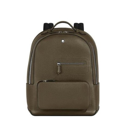MONTBLANC UNISEX'S LEATHER BACKPACK IN KHAKI 220194