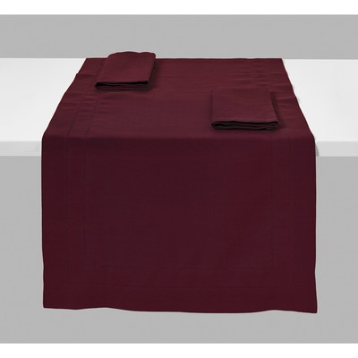 MONNALISA PORTOFINO BORDEAUX PLACEMAT WITH 1 NAPKIN - IN LINEN