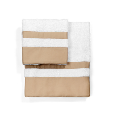 MONNALISA SALENTO BEIGE PAIR OF TOWELS 40X60 60X110