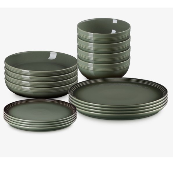 LE CREUSET SET STONEWARE COUPE 16PZ THYME COLOUR
