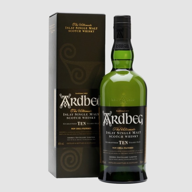 ARDBEG SINGLE MALT SCOTCH WHISKY 10 Y 100 CL 46% BOXED