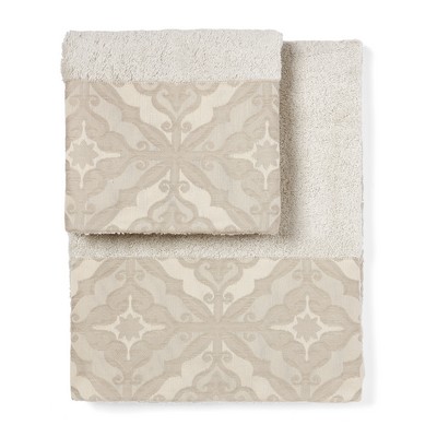 MONNALISA PANTELLERIA GREY/GREY PAIR OF TOWELS 40X60-60X110